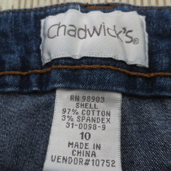 Chadwicks Floral Embroidered Blue Jeans - Picture 4 of 7